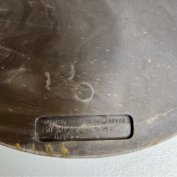 Vintage 70s Syroco Homco Faux Rattan Wall Pocket Planter Basket Cream Resin USA - Picture 8 of 12